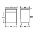 PVC cabinet with ceramic laundry sink with Soft closing doors — detail 5