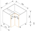 Floor Corner Cabinet - Cabinet Only, No Door Panel — detail 3