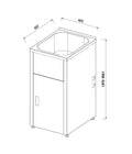KDK Seamless Metal Basin Laundry Tub with PVC Cabinet — detail 4