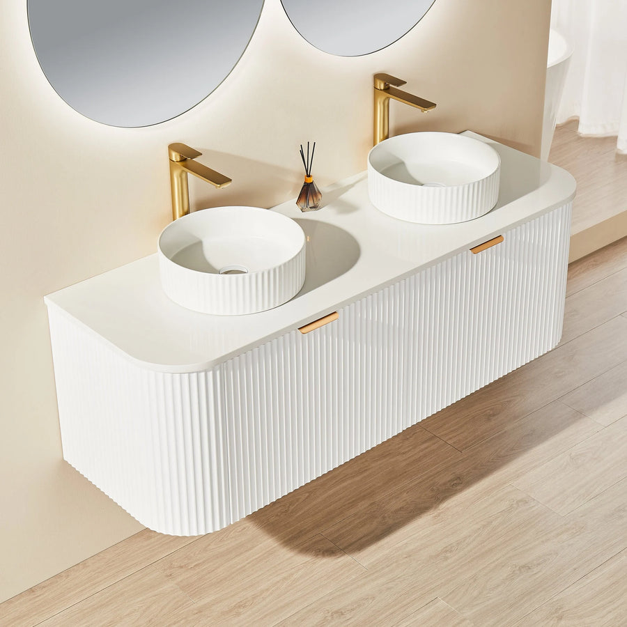 Solea Wall Hung PVC Cabinet with soft closing drawer
