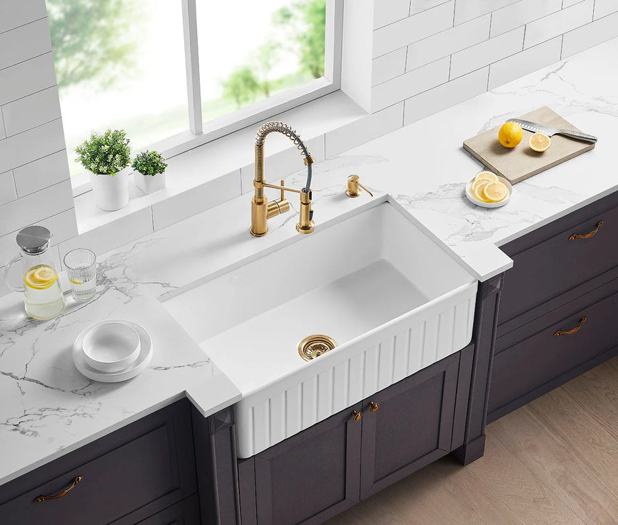 Greenwich Fireclay Farmhouse Single Sink