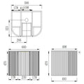KDK Wall-Mounted PVC Fluted Curved Cabinet with Inner Drawers — detail 5