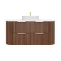 KDK Artis Wall-Mounted PVC fluted Curved Cabinet with Soft-Close Drawers — detail 14