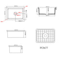 KDK Camden Fireclay Square insert/undermount sinks — detail 7