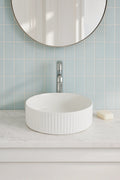 Vito Geneva Fluted Round Premium Ceramic Above-Counter Basin — product view