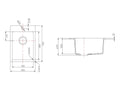 Vito Sintered Stone Top Mount Laundry Tub — detail 3