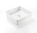 Vito Athena Fluted Square Premium Ceramic Above-Counter Basin — detail 2
