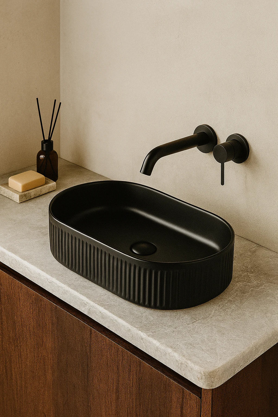 Ellipse Ceramic Console Basin of Vito