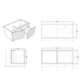 KDK Bellevue Slim Wall-Mounted Vanity (Right Drawer) — detail 8