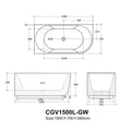 KDK Carpi Oval Freestanding Corner Bathtub — detail 15