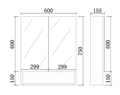 KDK Polyurethane PVC Glass Shelf with Copper-Free Mirror – Moisture Resistant — detail 3