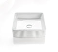 Vito Athena Fluted Square Premium Ceramic Above-Counter Basin — product view