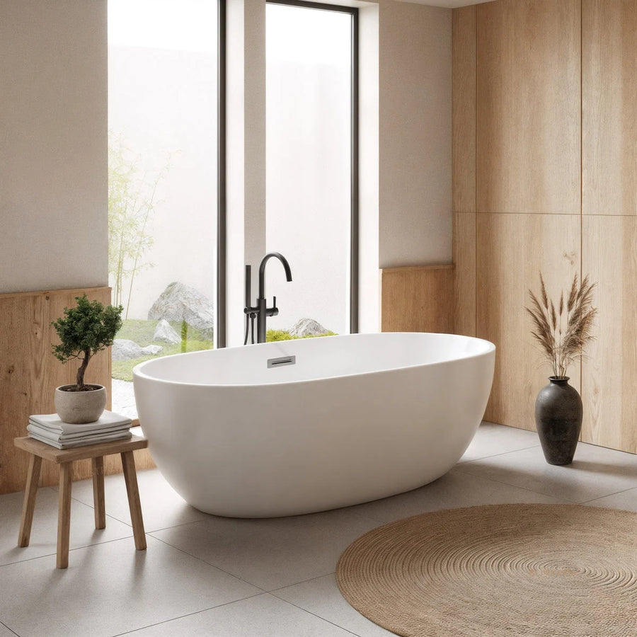 Cremis Free Standing Bathtub with Overflow