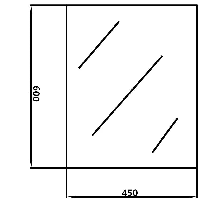 Jasper Rectangular Frameless Bevel Edge Plain Mirror