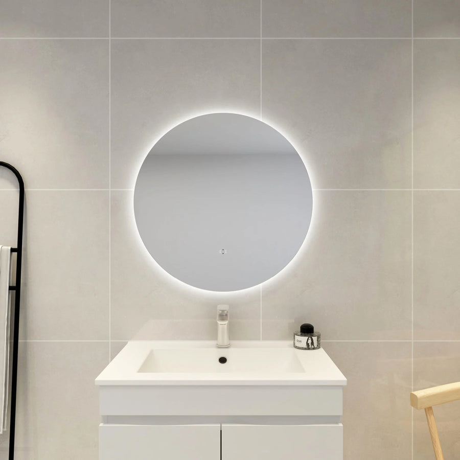 Round Backlit LED Bathroom Mirror – Smart Touch Wall Mirror