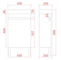 KDK Slim Free-Standing PVC Vanity — detail 12