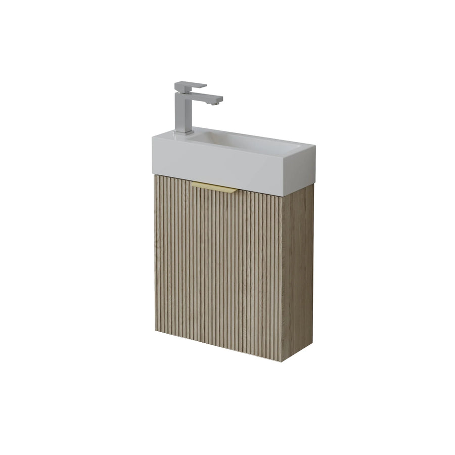 PVC fluted Cabinet with soft closing door