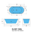 KDK Elora Oval Freestanding Left Corner Bath — detail 4