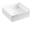 Vito Athena Fluted Square Premium Ceramic Above-Counter Basin — detail 2