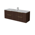 Edina Fluted Wall Hung PVC Cabinet with Soft closing drawers — detail 2