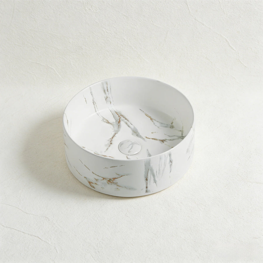 with gold Vein Basin Alabaster