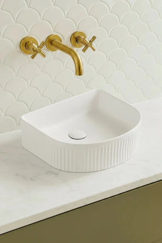 Athena Fluted Arch Premium Ceramic Above-Counter Basin