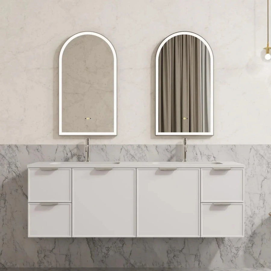 Aura Iron Arch Framed LED Bathroom Mirror