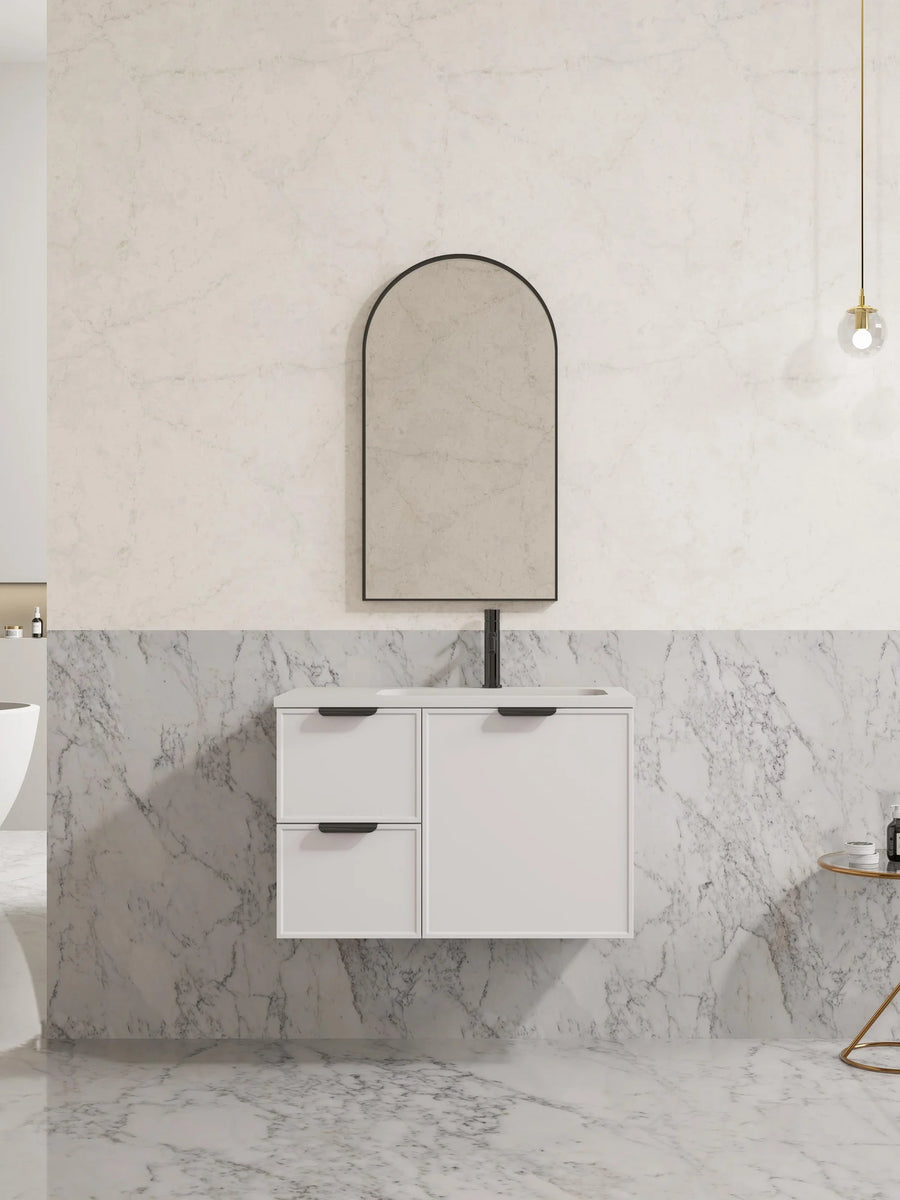 Vetra Arched Aluminum Framed Mirror