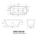 Vito Lumera Square Freestanding Bathtub — detail 4