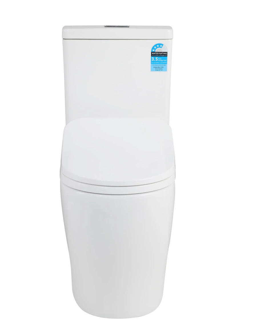 Zeus Rimless Tornado Toilet Suite with Smart Seat Back
