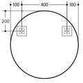 KDK Luna Round Aluminum Framed Bathroom Mirror — detail 8