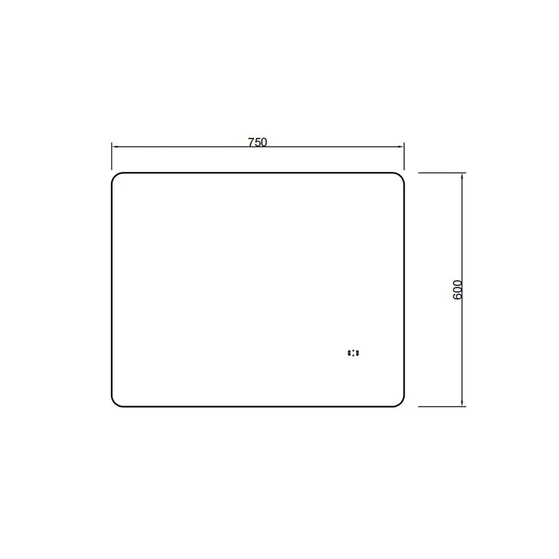 Ovian Back lit LED Mirror Pencil Edge Smart touch free controls
