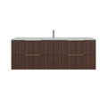 Edina Fluted Wall Hung PVC Cabinet with Soft closing drawers — detail 21