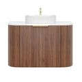 Wall-Mounted PVC Fluted Curved Cabinet with Inner Drawers — detail 4