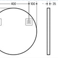 KDK Luna Round Aluminum Framed Bathroom Mirror — detail 13