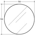 KDK Luna Round Aluminum Framed Bathroom Mirror — detail 9