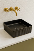 Vito Athena Fluted Square Premium Ceramic Above-Counter Basin — detail 6