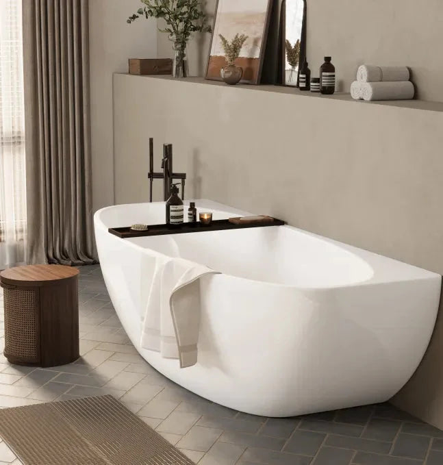 Aria Back to Wall Bathtub-Non-overflow