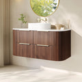 KDK Artis Wall-Mounted PVC fluted Curved Cabinet with Soft-Close Drawers — detail 2