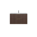 Edina Fluted Wall Hung PVC Cabinet with Soft closing drawers — detail 7