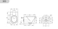KDK Qubist Box Rim BTW Wall-hung Toilet — detail 4