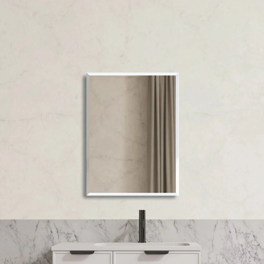 Jasper Rectangular Frameless Bevel Edge Plain Mirror