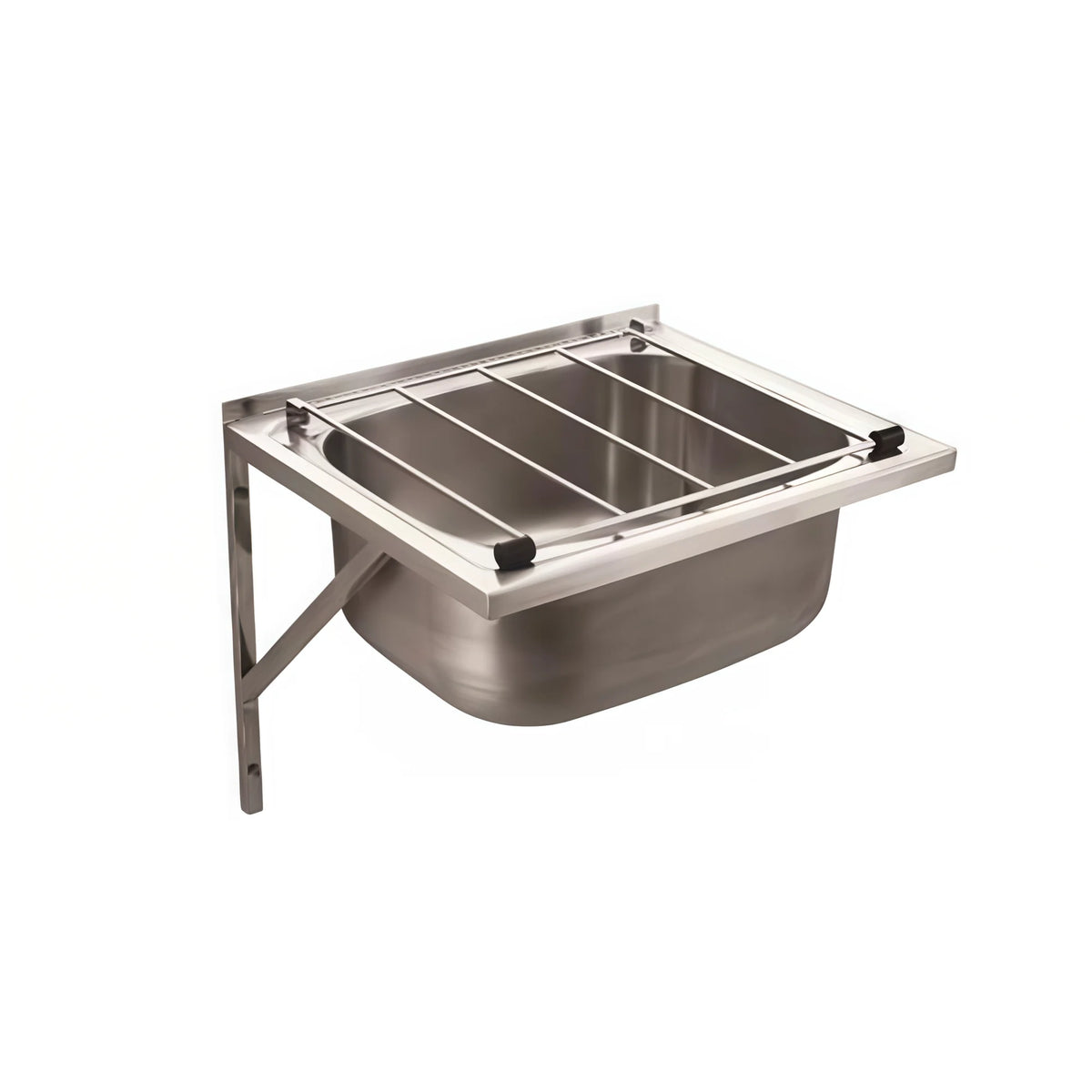 Cleaners Sink with Wall Brackets and Grate