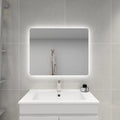 Rectangular LED Backlit Bathroom Mirror Pencil Edge — detail 2