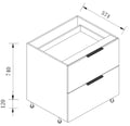 2-Drawer Floor Kitchen Cabinet - Cabinet Only, No Door Panel — detail 3