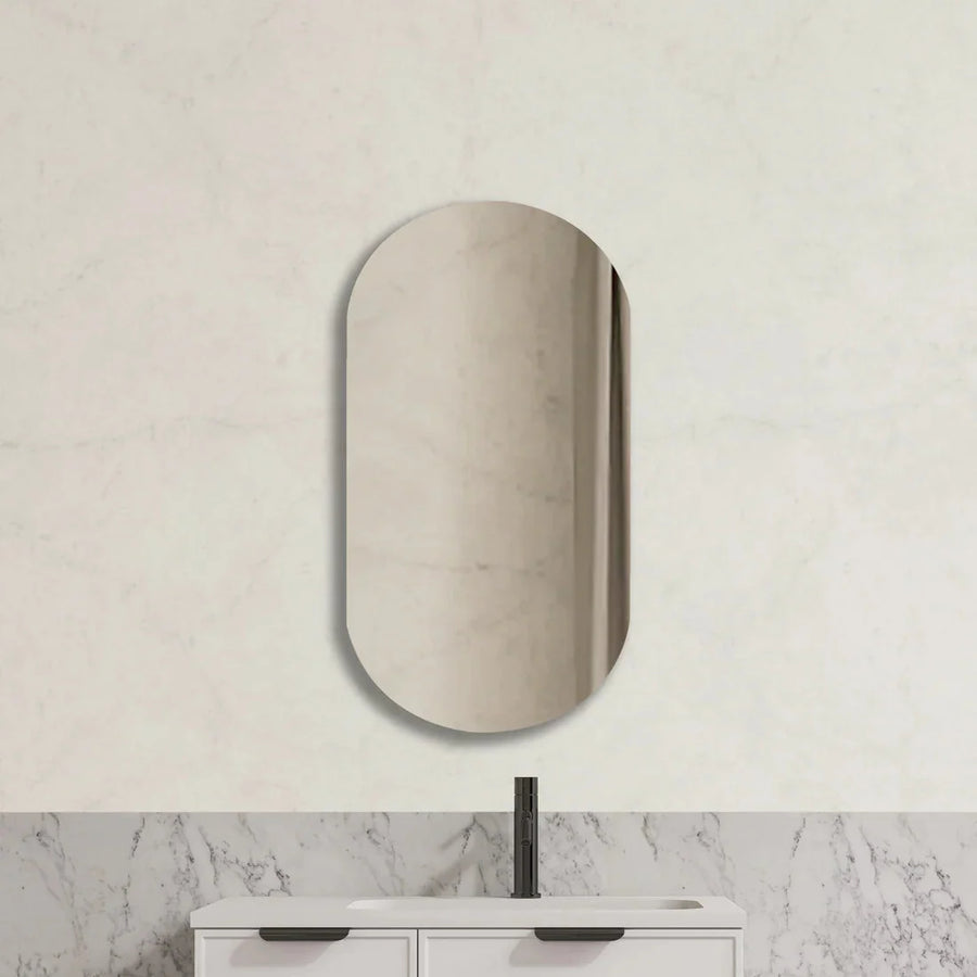 Olivia Pencil Edge Oval Plain Mirror