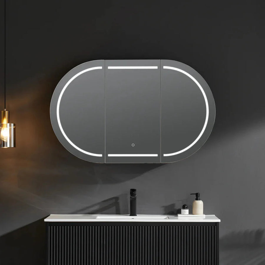 LED PVC Mirror Shaving Cabinet – Modern Bathroom Storage