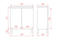 KDK Slim Freestanding Vanity with Legs (Double-Door) — detail 7