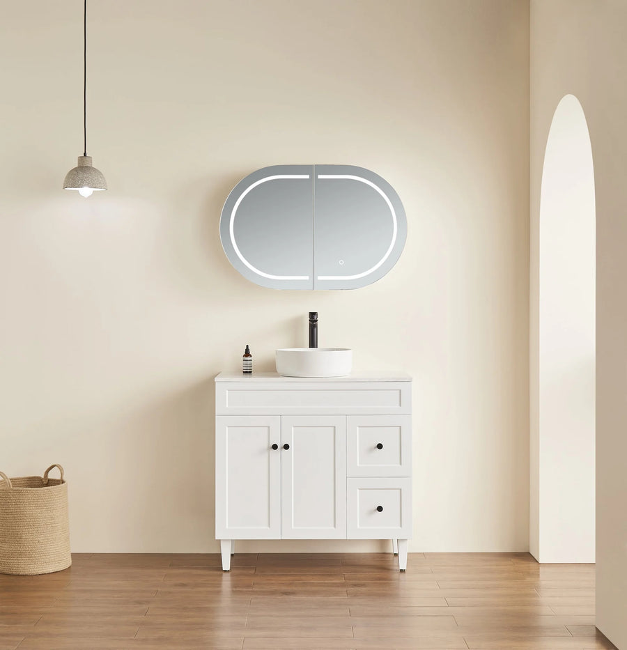 Lumero LED PVC Mirror Shaving Cabinet