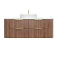 Artis Wall-Mounted PVC fluted Curved Cabinet with Soft-Close Drawers — detail 25